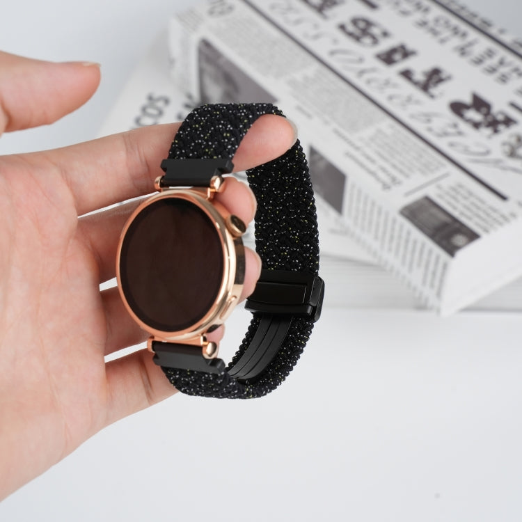 For Amazfit Bip Magnetic Buckle 20mm Braided Watch Band(Stars Black) by bashfashion