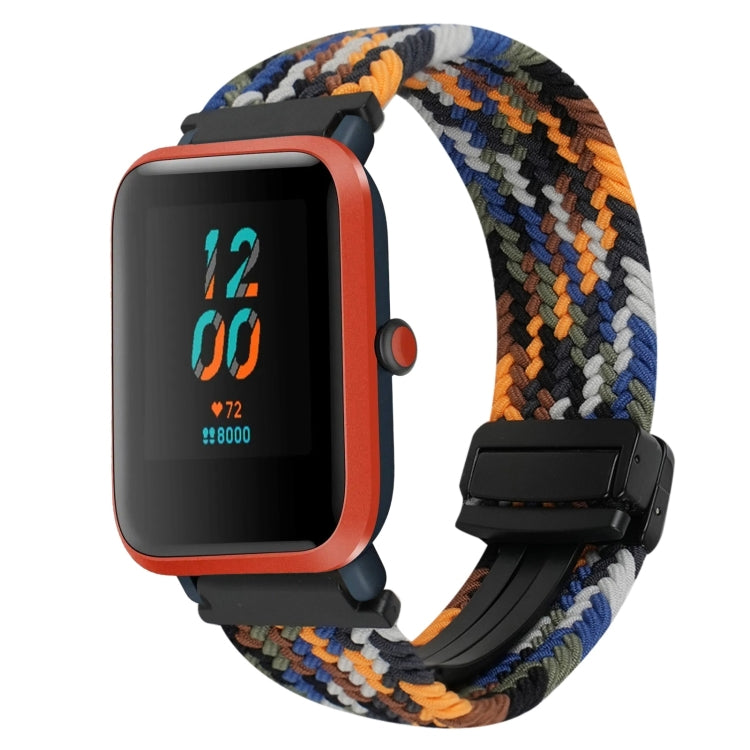 For Amazfit Bip Magnetic Buckle 20mm Braided Watch Band(Camouflage Colorful) by bashfashion