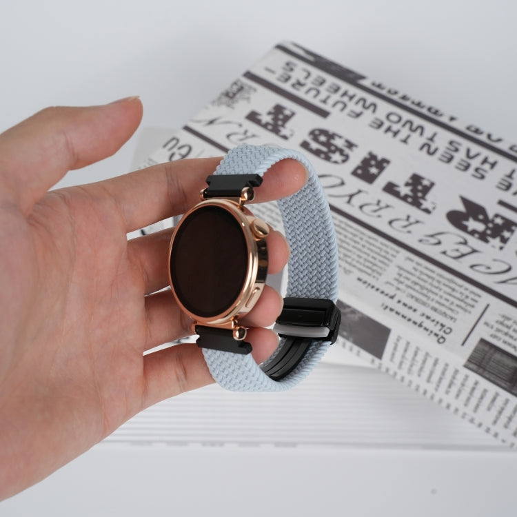 For Amazfit Bip Magnetic Buckle 20mm Braided Watch Band(Blue) by bashfashion