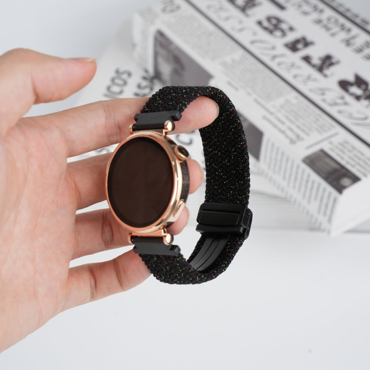 For Amazfit Bip Magnetic Buckle 20mm Braided Watch Band(Starlight Black) by bashfashion