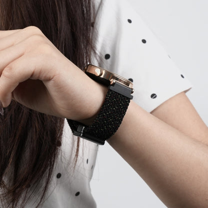 For Amazfit Bip Magnetic Buckle 20mm Braided Watch Band(Starlight Black) by bashfashion