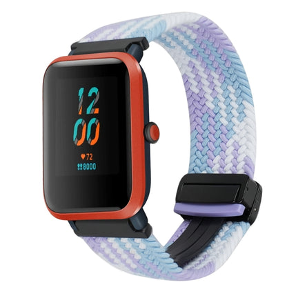 For Amazfit Bip Magnetic Buckle 20mm Braided Watch Band(Violet) by bashfashion