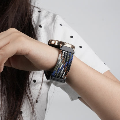 For Amazfit Bip Lite Magnetic Buckle 20mm Braided Watch Band(Denim Colorful) by bashfashion