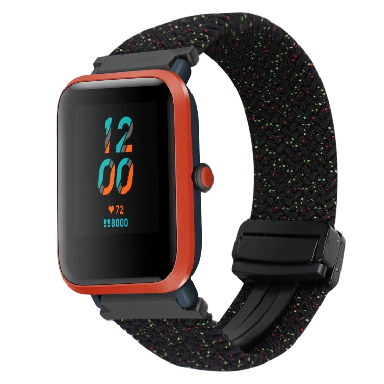 For Amazfit Bip Lite Magnetic Buckle 20mm Braided Watch Band(Starlight Black) by bashfashion
