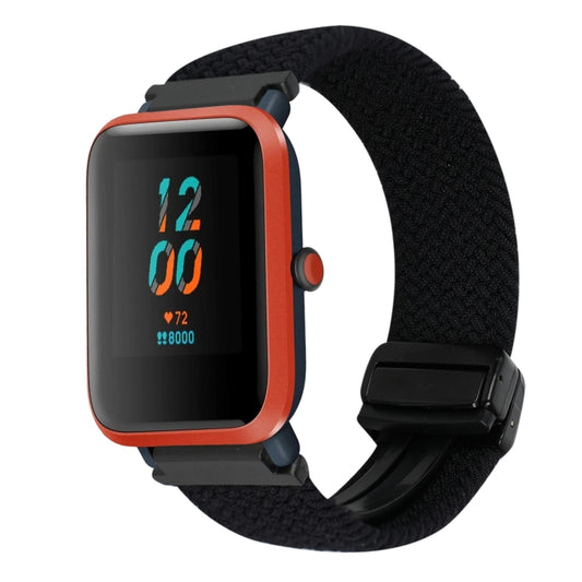 For Amazfit Bip S Magnetic Buckle 20mm Braided Watch Band(Black) by bashfashion