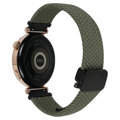 For Amazfit Bip S Magnetic Buckle 20mm Braided Watch Band(Olive Green) by bashfashion