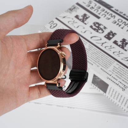 For Amazfit Bip S Magnetic Buckle 20mm Braided Watch Band(Crimson Cherry) by bashfashion