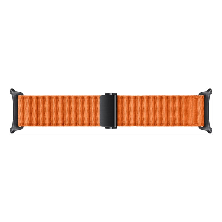 For Apple Watch SE 2023 44mm Off Road Magnetic Buckle Braided Nylon Watch Band(Orange) by bashfashion