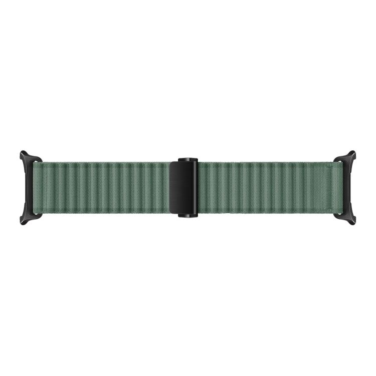 For Apple Watch Ultra 2 49mm Off Road Magnetic Buckle Braided Nylon Watch Band(Army Green) by bashfashion