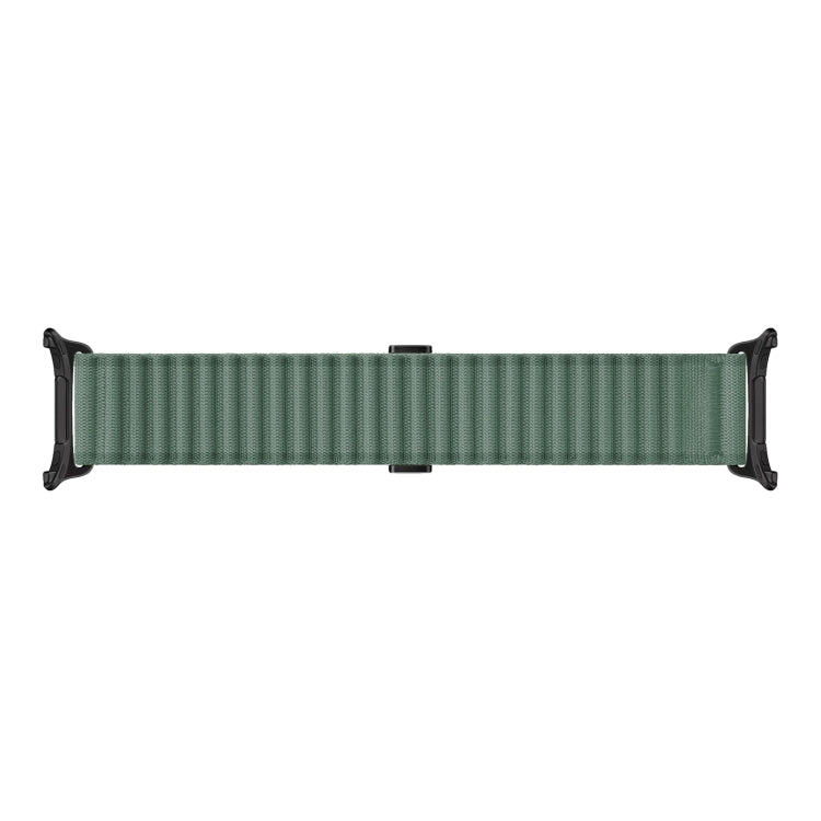 For Apple Watch Series 9 45mm Off Road Magnetic Buckle Braided Nylon Watch Band(Army Green) by bashfashion