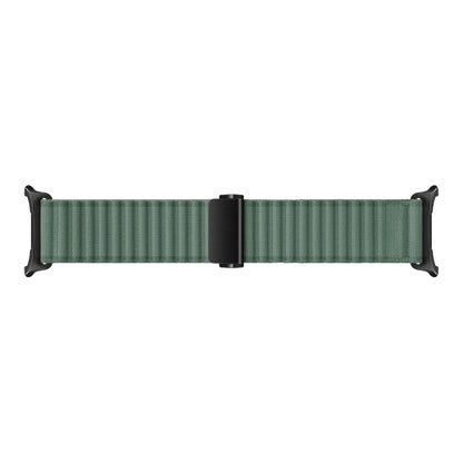 For Apple Watch Series 9 45mm Off Road Magnetic Buckle Braided Nylon Watch Band(Army Green) by bashfashion