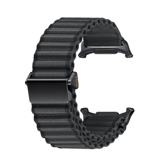 For Apple Watch Series 7 41mm Off Road Magnetic Buckle Braided Nylon Watch Band(Dark Gray) by bashfashion