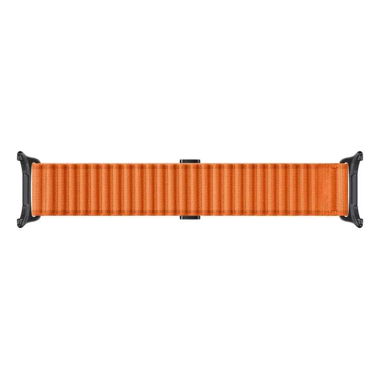 For Apple Watch Series 4 44mm Off Road Magnetic Buckle Braided Nylon Watch Band(Orange) by bashfashion