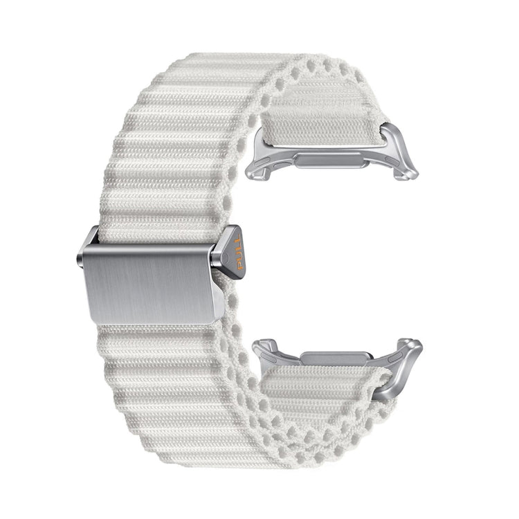For Apple Watch Series 3 42mm Off Road Magnetic Buckle Braided Nylon Watch Band(White) by bashfashion