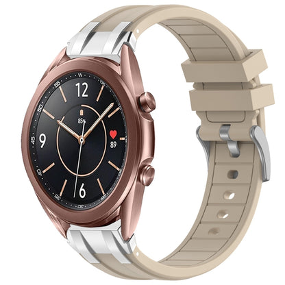 For Samsung Galaxy Watch3 41mm 20mm Quick Release Silver Buckle Royal Silicone Watch Band(Starlight) by bashfashion