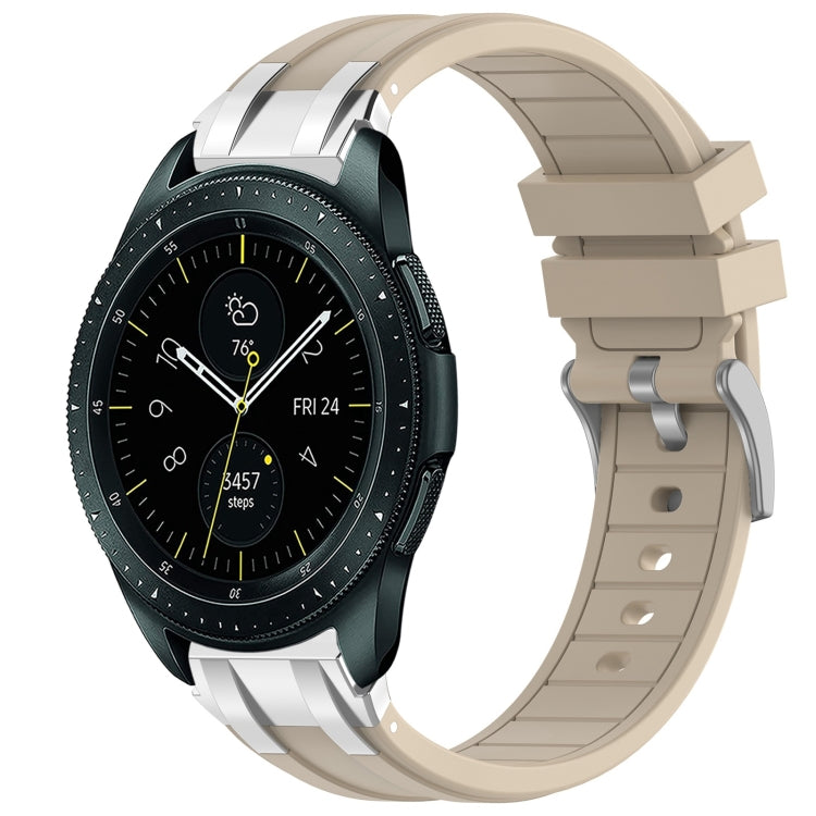 For Samsung Galaxy Watch 42mm 20mm Quick Release Silver Buckle Royal Silicone Watch Band(Starlight) by bashfashion