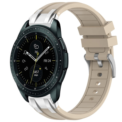 For Samsung Galaxy Watch 42mm 20mm Quick Release Silver Buckle Royal Silicone Watch Band(Starlight) by bashfashion