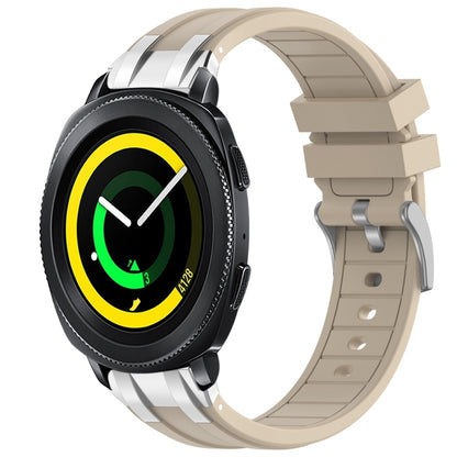 For Samsung Gear Sport 20mm Quick Release Silver Buckle Royal Silicone Watch Band(Starlight) by bashfashion