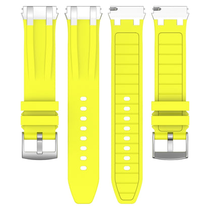 For Samsung Gear S2 Classic 20mm Quick Release Silver Buckle Royal Silicone Watch Band(Vital Yellow) by bashfashion