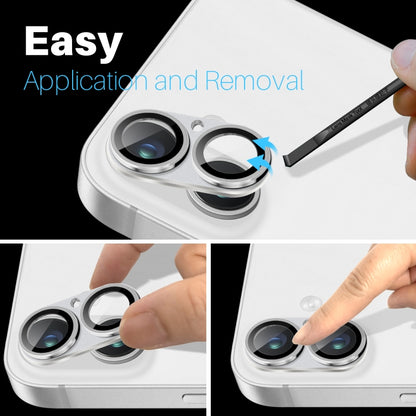 For iPhone 16 / 16 Plus NORTHJO Matte Camera Lens Protector Tempered Glass Rear Lens Film(Silver) by NORTHJO