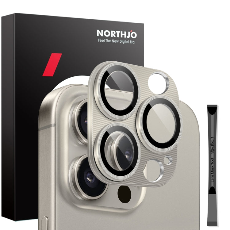 For iPhone 16 Pro / 16 Pro Max NORTHJO CD Vein Camera Lens Protector Tempered Glass Rear Lens Film(Natural) by NORTHJO