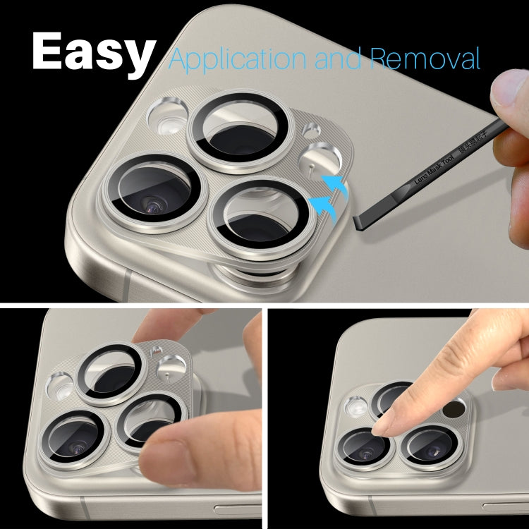 For iPhone 16 Pro / 16 Pro Max NORTHJO CD Vein Camera Lens Protector Tempered Glass Rear Lens Film(Natural) by NORTHJO