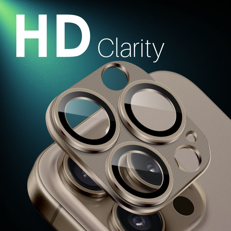 For iPhone 16 Pro / 16 Pro Max NORTHJO CD Vein Camera Lens Protector Tempered Glass Rear Lens Film(Brown) by NORTHJO