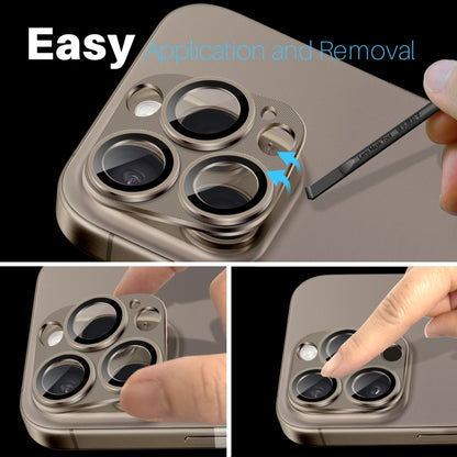 For iPhone 16 Pro / 16 Pro Max NORTHJO CD Vein Camera Lens Protector Tempered Glass Rear Lens Film(Brown) by NORTHJO