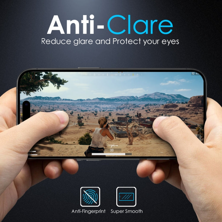 For iPhone 15 Pro Max NORTHJO Matte Silkscreen Anti-Fingerprint Tempered Glass Film by NORTHJO