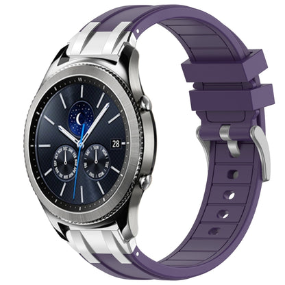 For Samsung Galaxy Gear S3 Classic 22mm Quick Release Silver Buckle Royal Silicone Watch Band(Purple) by bashfashion