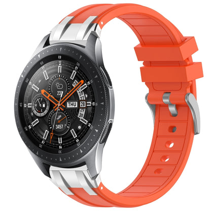 For Samsung Galaxy Watch 46mm 22mm Quick Release Silver Buckle Royal Silicone Watch Band(Orange) by bashfashion