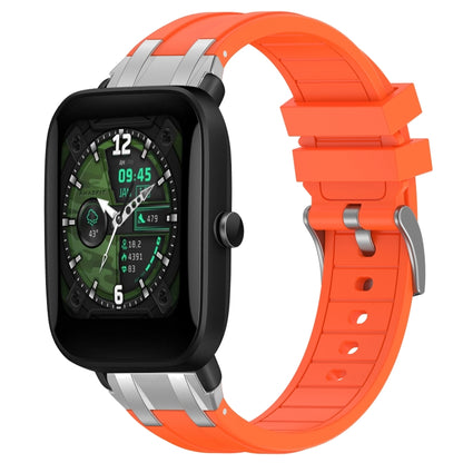 For Amazfit Bip U 20mm Quick Release Silver Buckle Royal Silicone Watch Band(Orange) by bashfashion