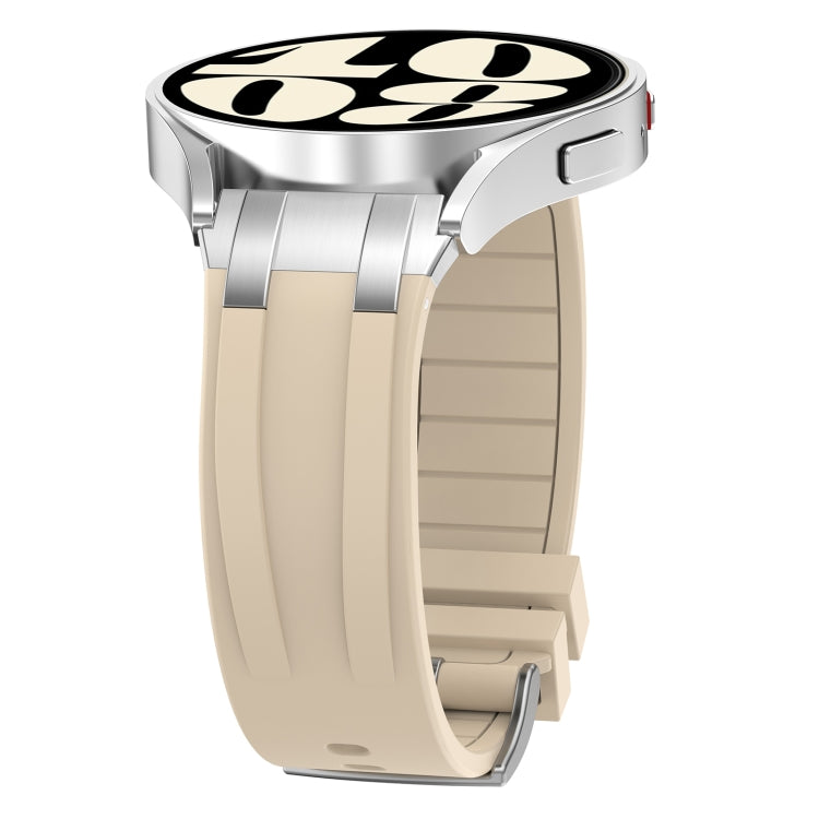 For Amazfit Bip3 20mm Quick Release Silver Buckle Royal Silicone Watch Band(Starlight) by bashfashion