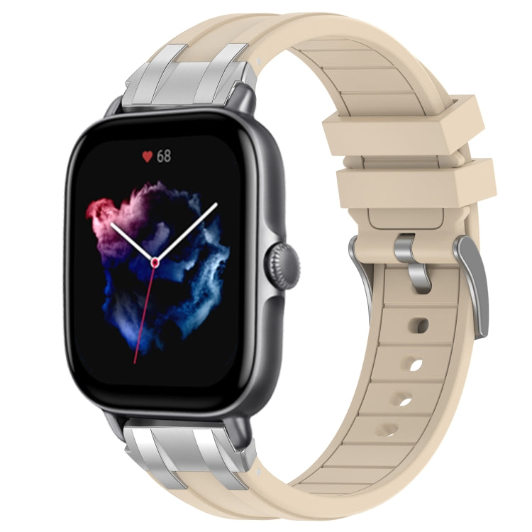 For Amazfit GTS 3 20mm Quick Release Silver Buckle Royal Silicone Watch Band(Starlight) by bashfashion