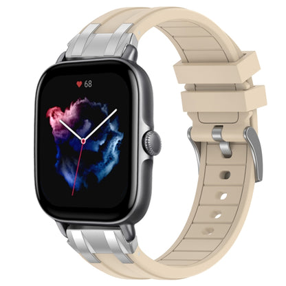 For Amazfit GTS 3 20mm Quick Release Silver Buckle Royal Silicone Watch Band(Starlight) by bashfashion