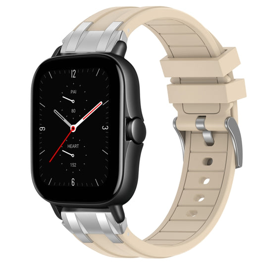 For Amazfit GTS 2e 20mm Quick Release Silver Buckle Royal Silicone Watch Band(Starlight) by bashfashion