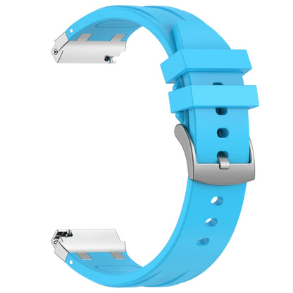 For Amazfit GTS 2 Mini 20mm Quick Release Silver Buckle Royal Silicone Watch Band(Sky Blue) by bashfashion