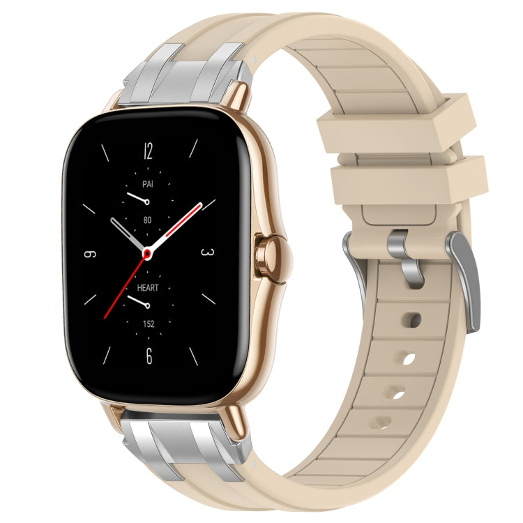 For Amazfit GTS 2 20mm Quick Release Silver Buckle Royal Silicone Watch Band(Starlight) by bashfashion