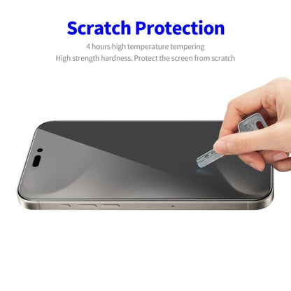 For iPhone 16 Pro 2pcs ENKAY Hat-Prince 28 Degree Anti-peeping Privacy Tempered Glass Film by ENKAY
