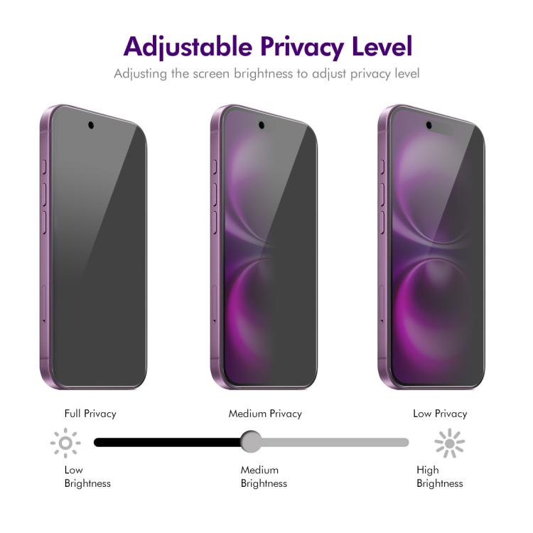 For iPhone Air 2pcs ENKAY Hat-Prince 28 Degree Anti-peeping Privacy Tempered Glass Film by ENKAY