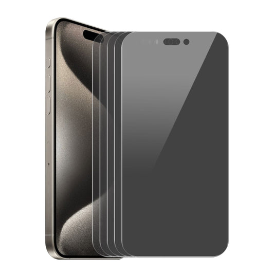 For iPhone 16 Pro Max 5pcs ENKAY Hat-Prince 28 Degree Anti-peeping Privacy Tempered Glass Film by ENKAY