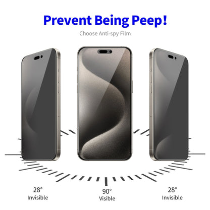 For iPhone 16 Pro Max 5pcs ENKAY Hat-Prince 28 Degree Anti-peeping Privacy Tempered Glass Film by ENKAY