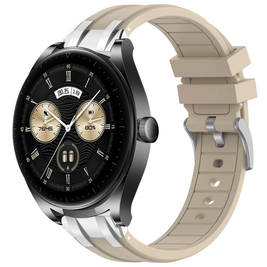 For Huawei Watch Buds 22mm Quick Release Silver Buckle Royal Silicone Watch Band(Starlight) by bashfashion