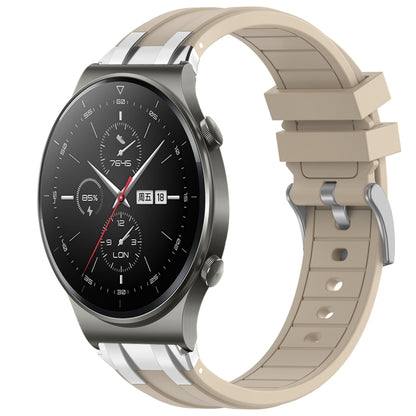 For Huawei Watch GT2 Pro 22mm Quick Release Silver Buckle Royal Silicone Watch Band(Starlight) by bashfashion