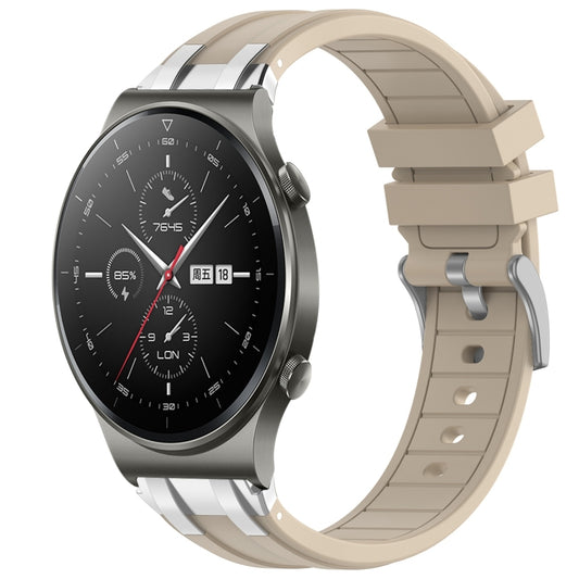 For Huawei Watch GT2 Pro 22mm Quick Release Silver Buckle Royal Silicone Watch Band(Starlight) by bashfashion