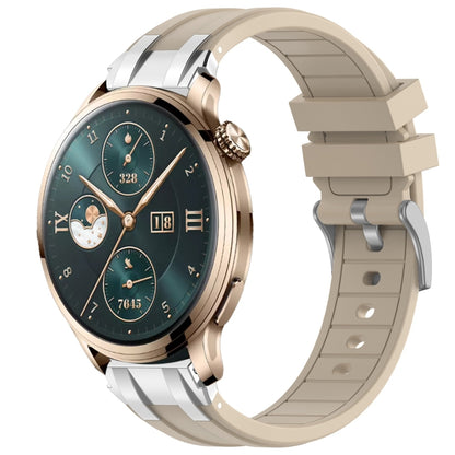 For Honor Watch 4 Pro 22mm Quick Release Silver Buckle Royal Silicone Watch Band(Starlight) by bashfashion