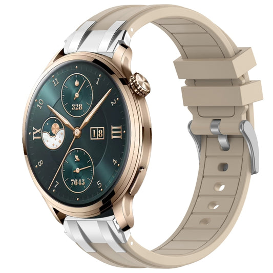 For Honor Watch 4 Pro 22mm Quick Release Silver Buckle Royal Silicone Watch Band(Starlight) by bashfashion