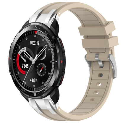 For Honor Watch GS Pro 22mm Quick Release Silver Buckle Royal Silicone Watch Band(Starlight) by bashfashion