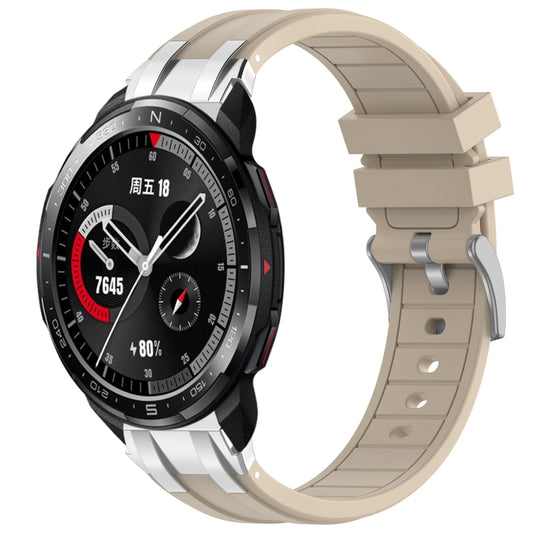 For Honor Watch GS Pro 22mm Quick Release Silver Buckle Royal Silicone Watch Band(Starlight) by bashfashion