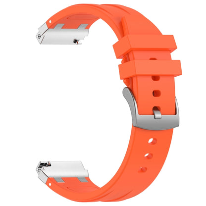 For Amazfit Watch GTR 3 pro 22mm Quick Release Silver Buckle Royal Silicone Watch Band(Orange) by bashfashion